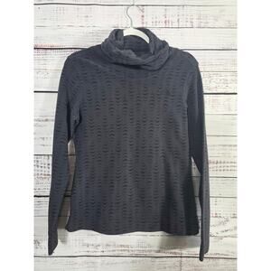 The North Face Long sleeve gray cowneck Fleece women's size small